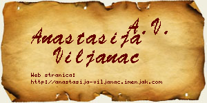 Anastasija Viljanac vizit kartica